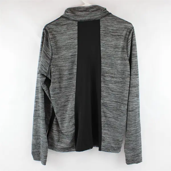Danskin Now Gray and Black Semi-Fitted Track Jacket Women's XL