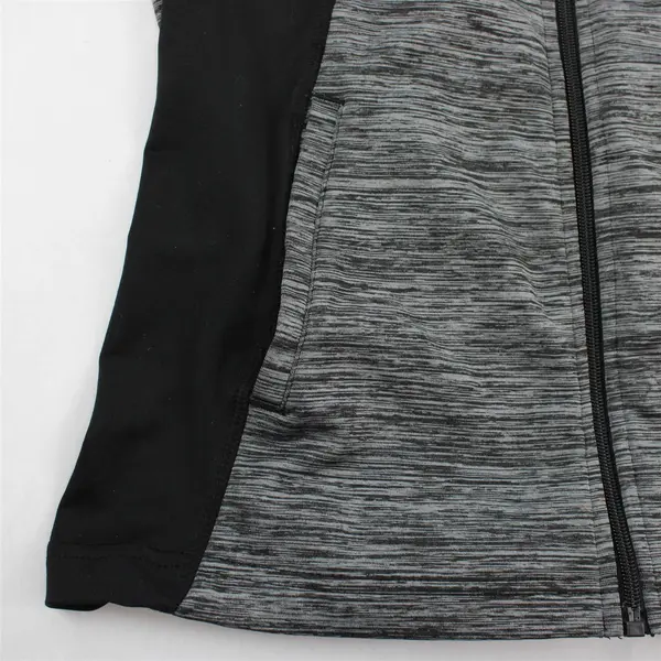 Danskin Now Gray and Black Semi-Fitted Track Jacket Women's XL