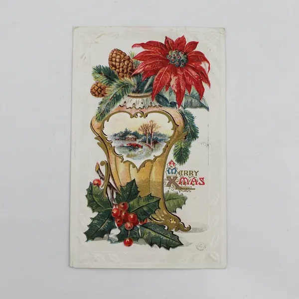 1911 A Merry Xmas Embossed Postcard Montara Realty Development Co California 