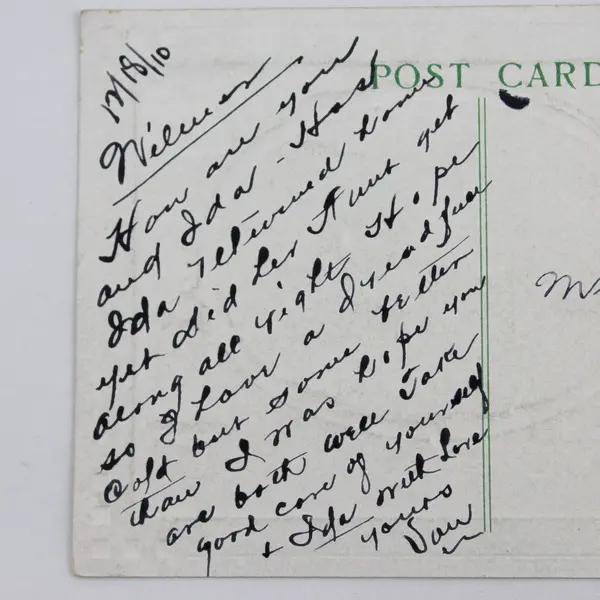 Vintage 1910 A Happy Christmas To You Holly Snowy Scene Embossed Postcard