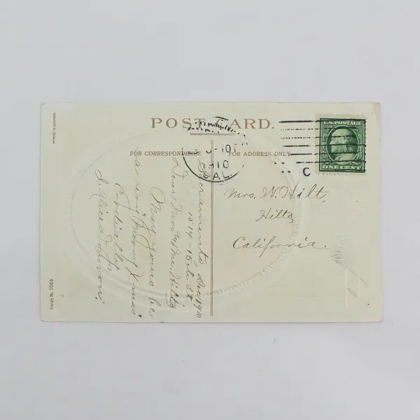 Vintage 1910 A Merry Christmas Mary Baby Jesus Embossed Postcard