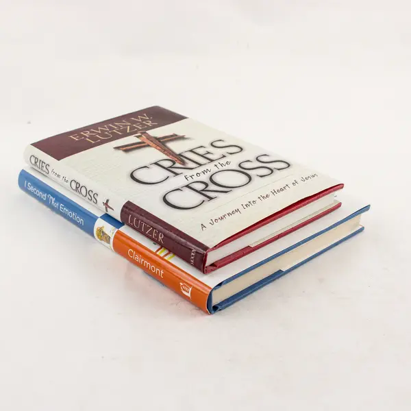 Lot of 2 Books Cries From The Cross & I Second That Emotion by Lutzer, Clairmont