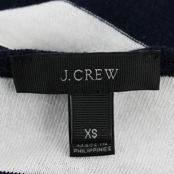 J. Crew Blue/White Large Horizontal Striped Long Sleeve Top Women's Size XS
