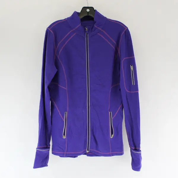 Kirkland Purple Long Sleeve Mock Neck Zip Up Jacket Activewear Women's Size L