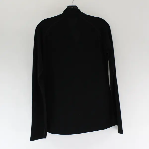 Merino Blend Black Long Sleeve Quarter Zip Jacket Activewear Women's Size M