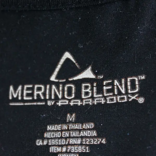 Merino Blend Black Long Sleeve Quarter Zip Jacket Activewear Women's Size M