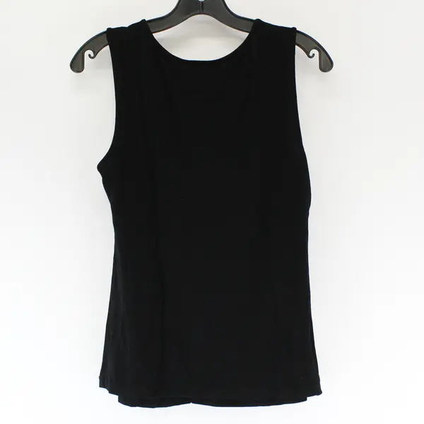 Spense Brand Solid Black Sleeveless Blouse Top Viscose/Spandex Women's Size S