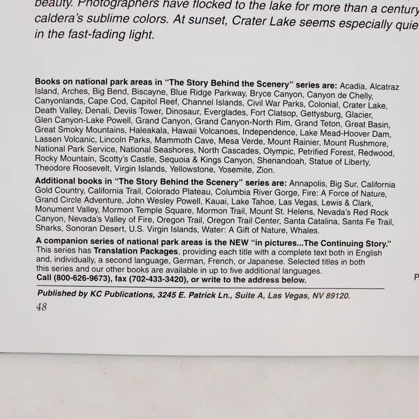 In Pictures Crater Lake The Continuing Story Stephen R. Mark Paperback