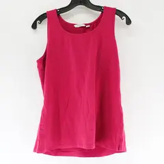 Liz Claiborne Solid Pink Color Sleeveless Shirt Top Cotton/Spandex Womens Size M