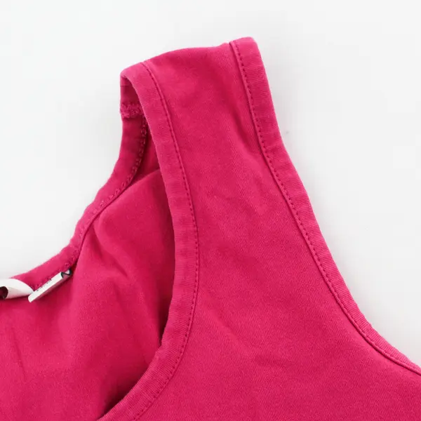 Liz Claiborne Solid Pink Color Sleeveless Shirt Top Cotton/Spandex Womens Size M