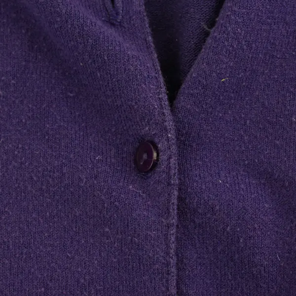 Worthington Solid Purple Woven Quarter Length Sleeve Cardigan Women's Size M