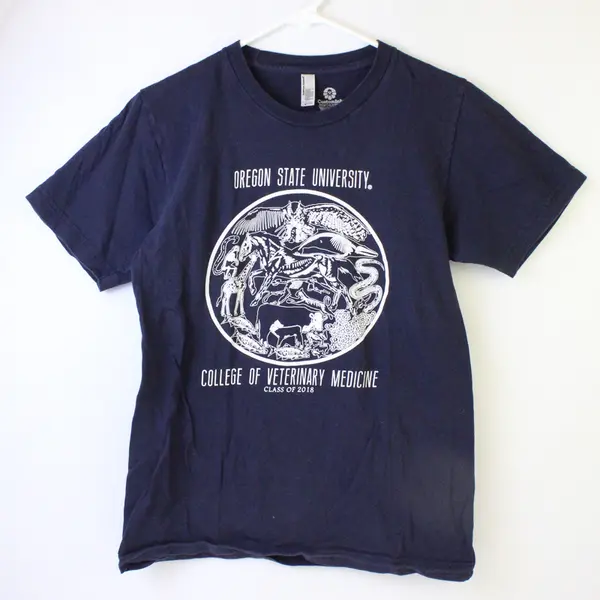American Apparel Blue OSU Veterinary Printed Short Sleeve T-Shirt Women's Size S