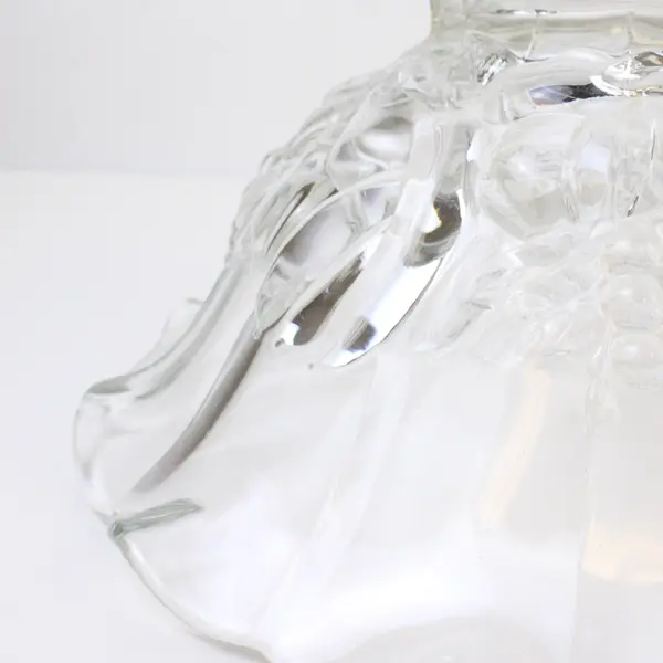 Vintage Cut Crystal Footed Fruit Bowl Scalloped Edge Collectible