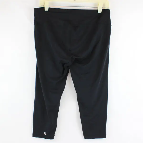 Sweaty Betty Solid Black Color All Day Crop Legging Activewear Women's Size L