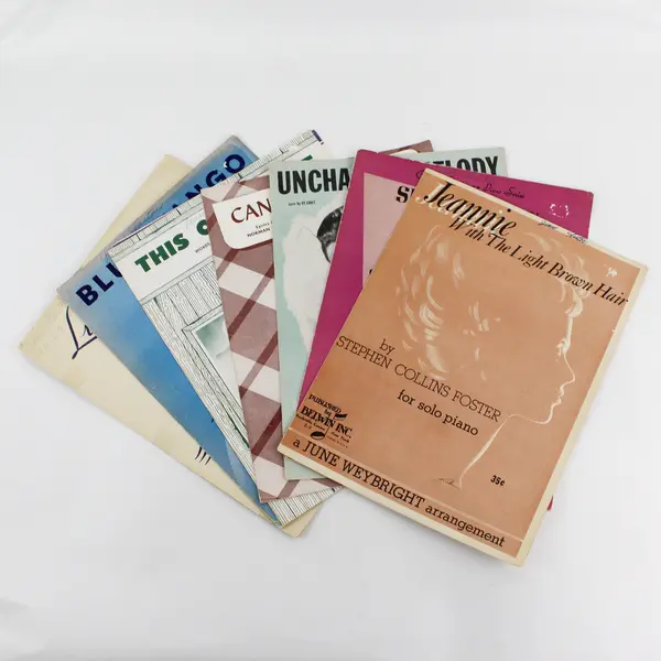 Lot Of 8 Vintage Piano Solo Sheet Music Lyrics 1940s 1950s Used