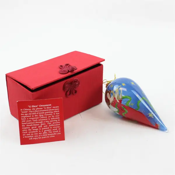 Li Bien 2010 Glass Angel Christmas Ornament with Box
