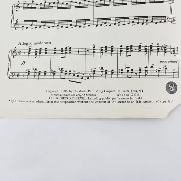 Vintage Porgy And Bess Gershwin Film Piano Selection Sheet Music Song Book