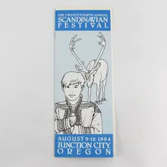 Vintage August 1984 Oregon Scandinavian Festival Event Program Junction City
