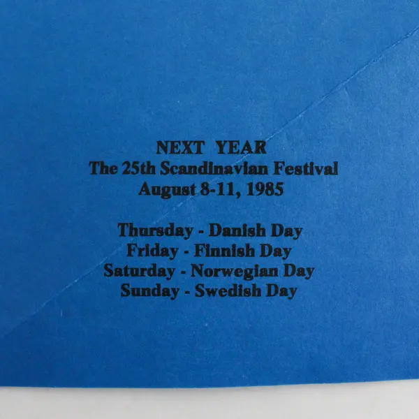 Vintage August 1984 Oregon Scandinavian Festival Event Program Junction City
