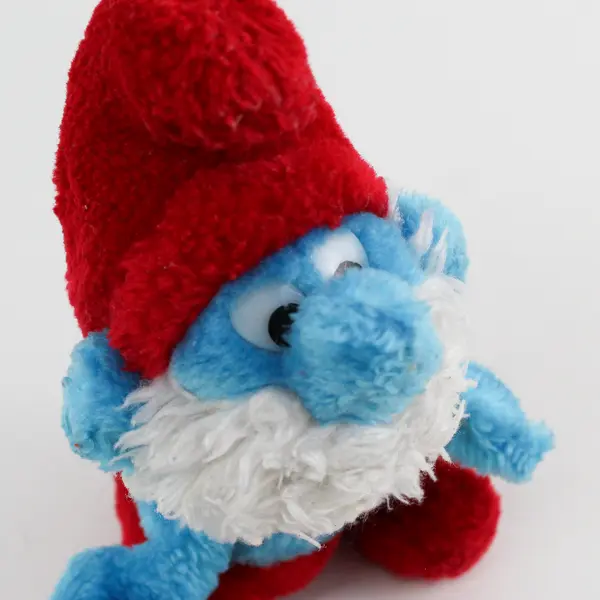 Vintage 1981 Peyo Wallace Berrie Papa Smurf Stuffed Plush Toy 8"