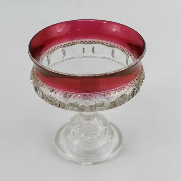 Vintage Tiffin Franciscan King's Crown Cranberry Flashed Candy Dish No Lid