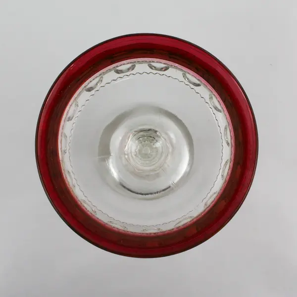 Vintage Tiffin Franciscan King's Crown Cranberry Flashed Candy Dish No Lid