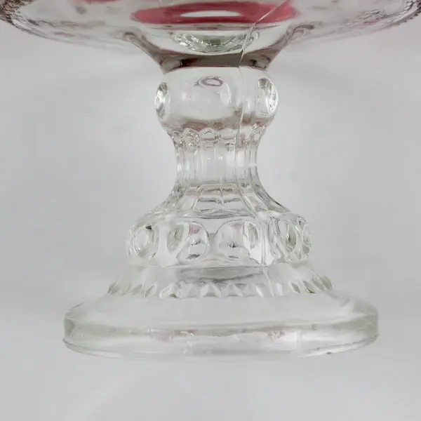Vintage Tiffin Franciscan King's Crown Cranberry Flashed Candy Dish No Lid