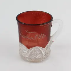 Duncan Miller Button Arches Ruby Flashed Souvenir Mug Stanton Oklahoma