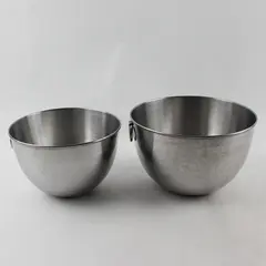 Lot Of 2 Revere Ware Stainless Steel Nesting Mixing Kitchen Bowls 8" & 7" Dia
