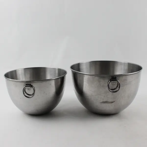Lot Of 2 Revere Ware Stainless Steel Nesting Mixing Kitchen Bowls 8" & 7" Dia