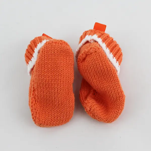 Child of Mine by Carter's Newborn Pumpkin Face Halloween Slipper Socks Orange
