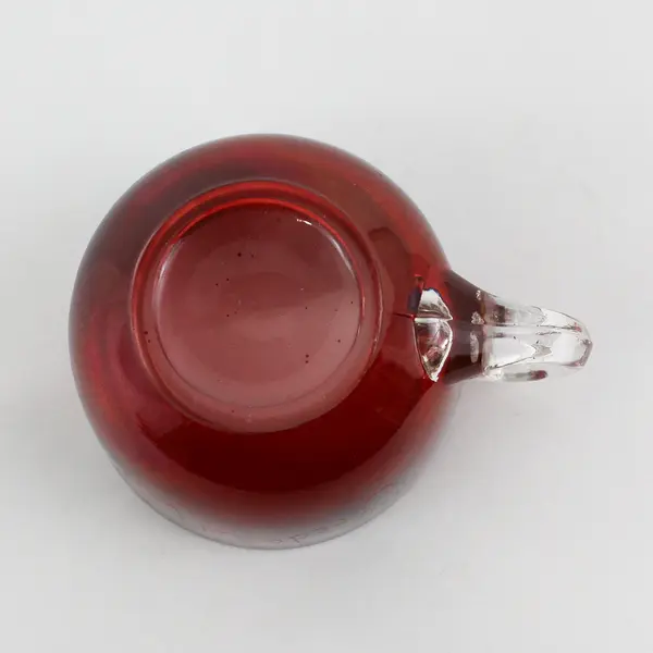 Ruby Red Flash Cup With A Name And Date Of 1908