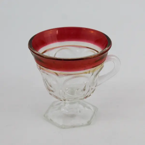 VTG Indiana Glass Lexington Ruby Flash Footed Replacement Punch Cup