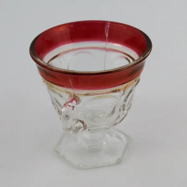 VTG Indiana Glass Lexington Ruby Flash Footed Replacement Punch Cup