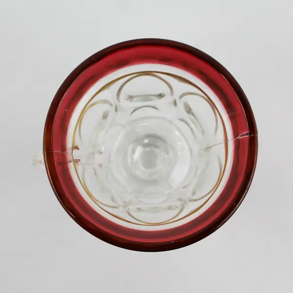 VTG Indiana Glass Lexington Ruby Flash Footed Replacement Punch Cup