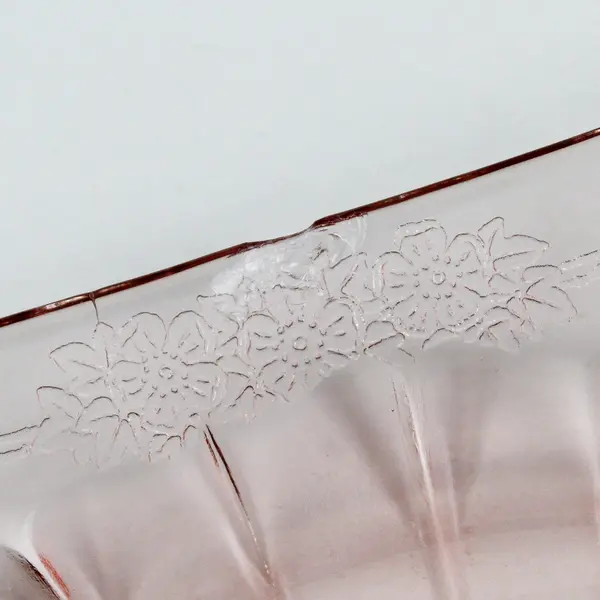 Vintage Jeannette Adam Pink Square Salad Plate 7.5"