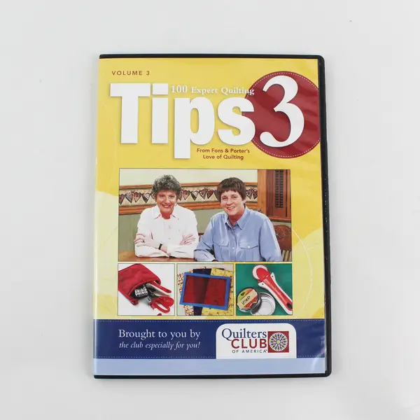 100 Expert Quilting Tips Vol 3 (Tips 201-300) DVD Quilters Club Of America
