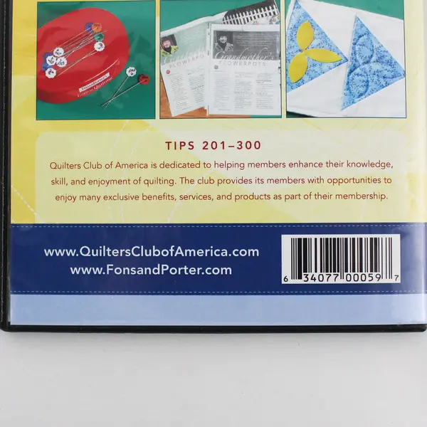 100 Expert Quilting Tips Vol 3 (Tips 201-300) DVD Quilters Club Of America