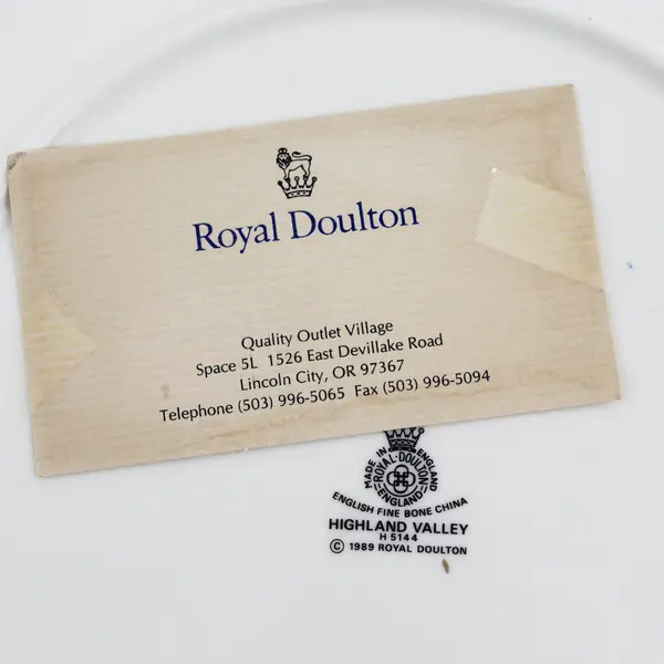 Royal Doulton Highland Valley Handled Bone China Cake Plate