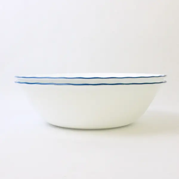 Lot Of 2 Corning Blue Velvet (Corelle) Pattern Round Soup Bowls 8.75" Diameter