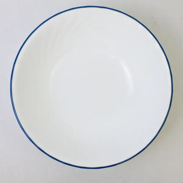 Lot Of 2 Corning Blue Velvet (Corelle) Pattern Round Soup Bowls 8.75" Diameter