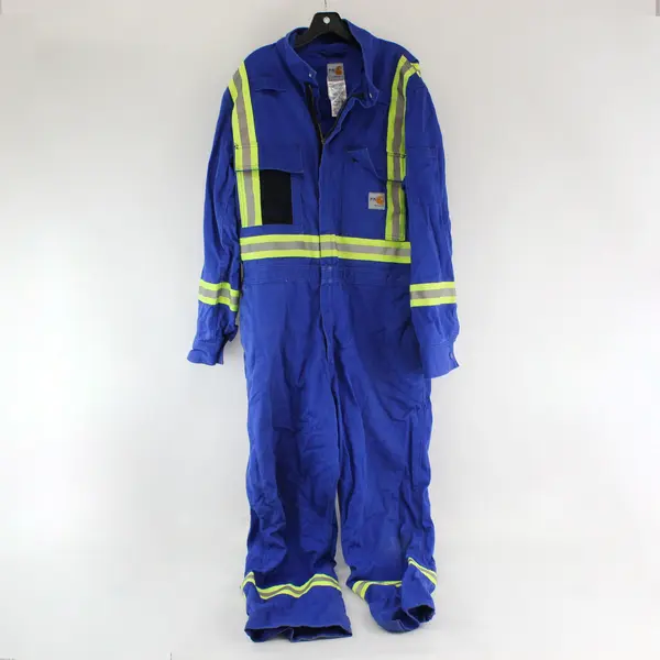 Carhartt Men's 44R Royal Blue Flame Resistant High Visibility Coveralls 