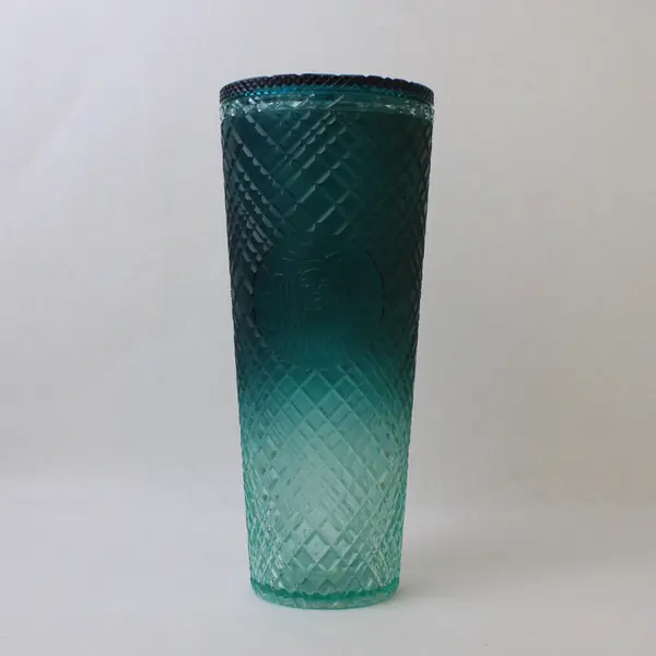 Starbucks Subzero Teal Jeweled Gradient Ombre Venti Cold Cup Tumbler W/Out Straw