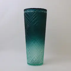 Starbucks Subzero Teal Jeweled Gradient Ombre Venti Cold Cup Tumbler W/Out Straw