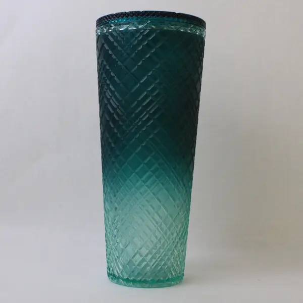 Starbucks Subzero Teal Jeweled Gradient Ombre Venti Cold Cup Tumbler W/Out Straw