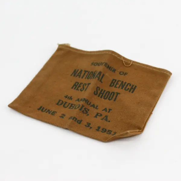Vintage 1951 Canvas Pouch Souvenir of National Bench Rest Shoot Dubois, PA
