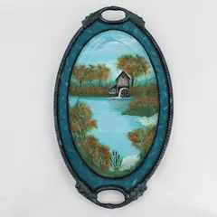 Kimberly Morgan Artwork With Attitude Hand Painted Godinger Silver Plate Tray