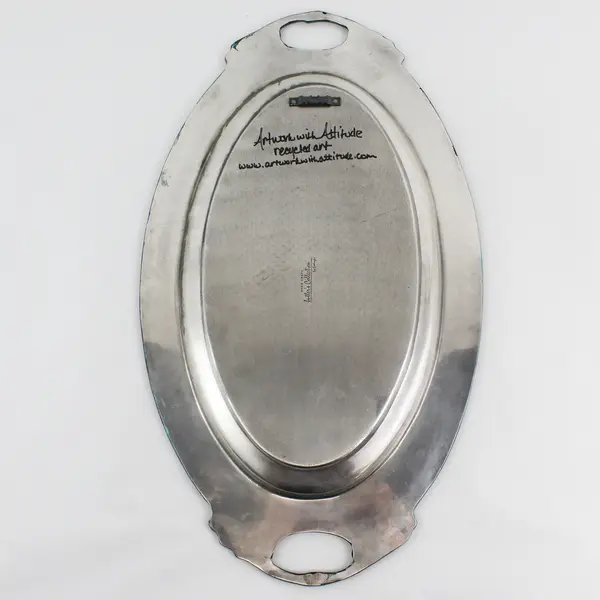 Kimberly Morgan Artwork With Attitude Hand Painted Godinger Silver Plate Tray