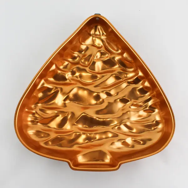 Vintage Mid Century Copper Christmas Tree Food Mold