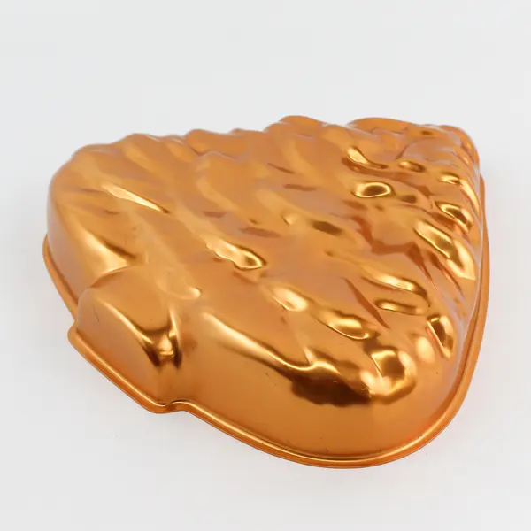Vintage Mid Century Copper Christmas Tree Food Mold